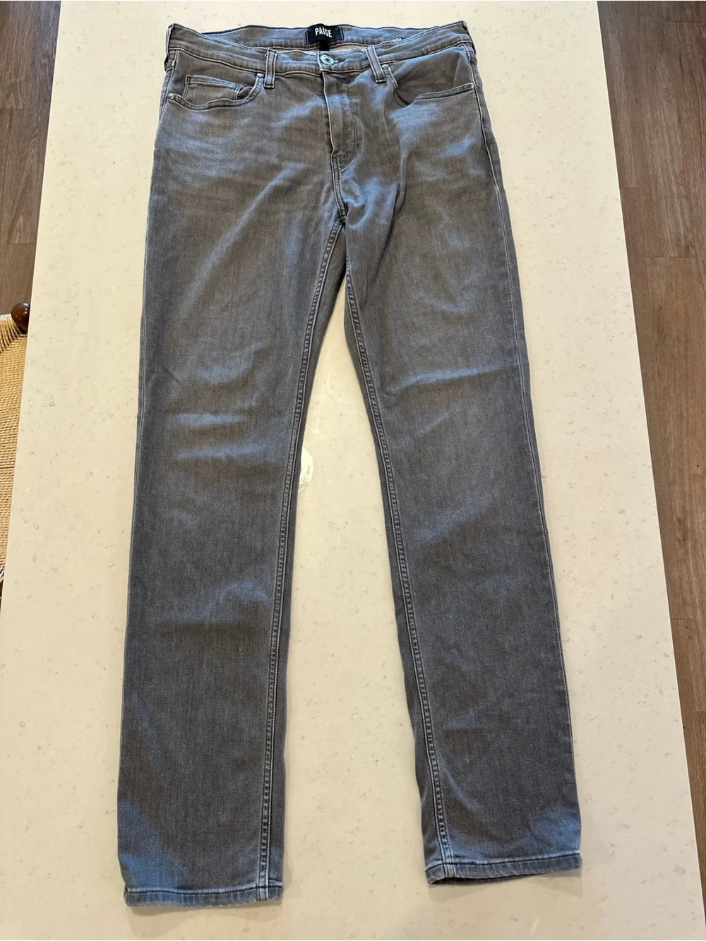 PAIGE Gray Lennox Stretch Jeans size 34 Casual Premium Designer Lightweight
